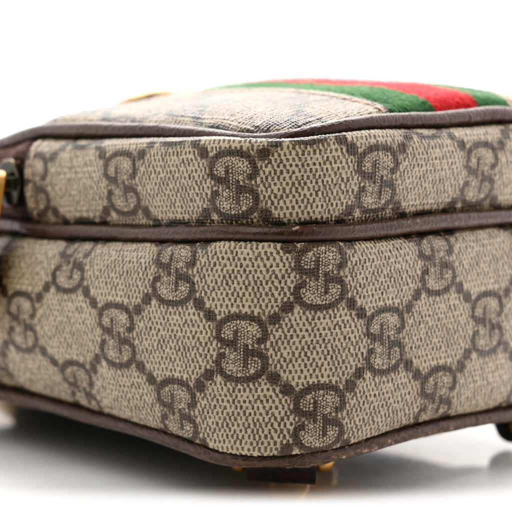 GG Supreme Monogram Web Mini Ophidia Messenger Brown