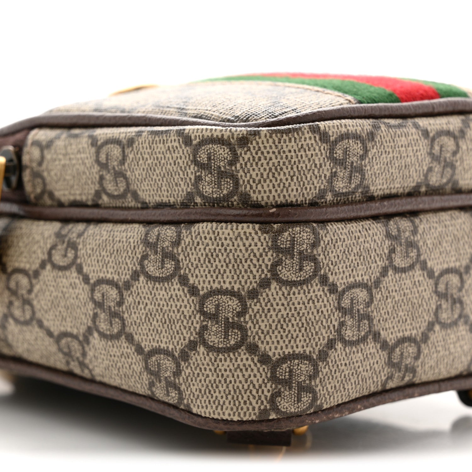 GG Supreme Monogram Web Mini Ophidia Messenger Brown