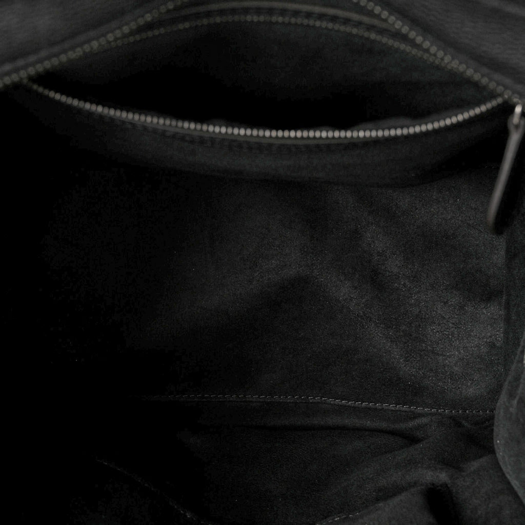 Drummed Calfskin Mini Luggage Black