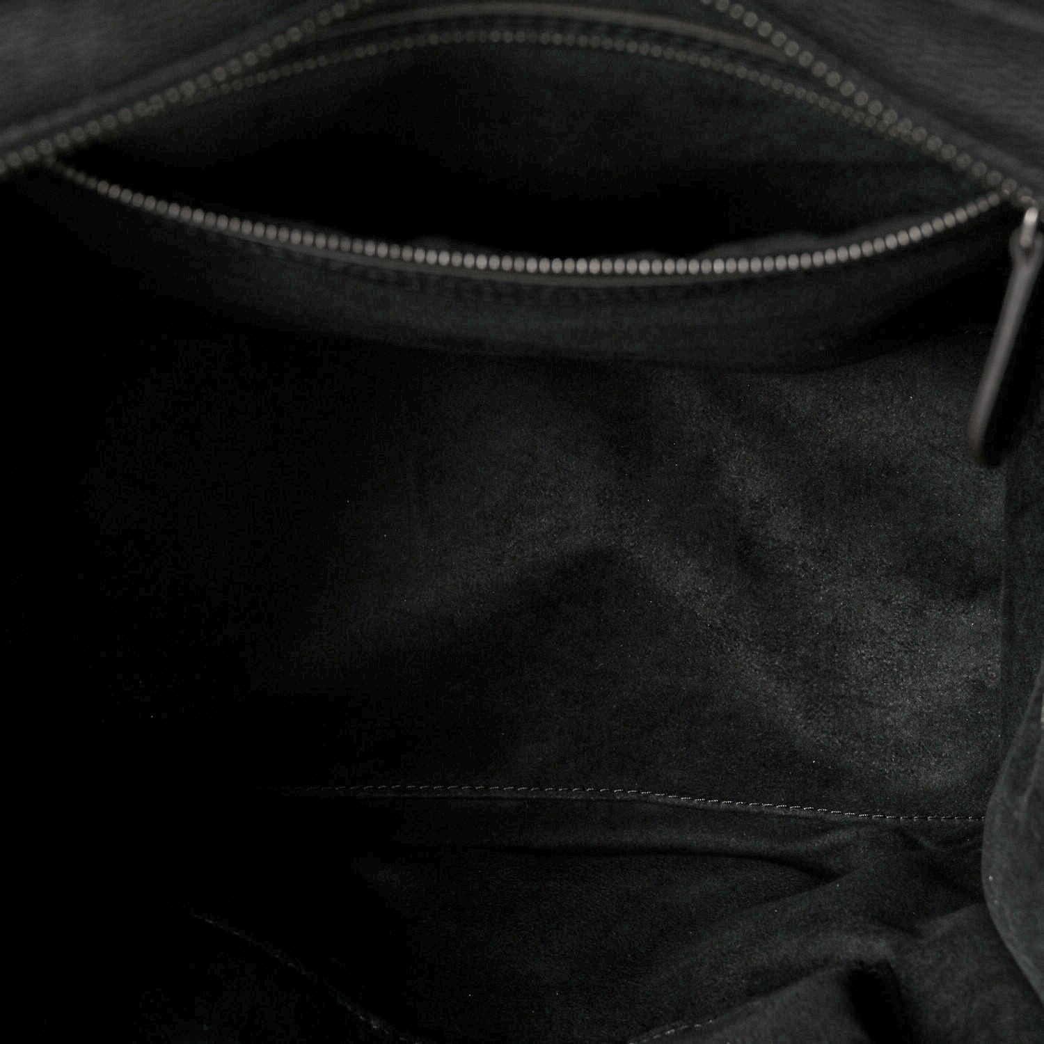 Drummed Calfskin Mini Luggage Black