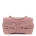 Nappa Bow Studded Shoulder Bag Pop Gardenia