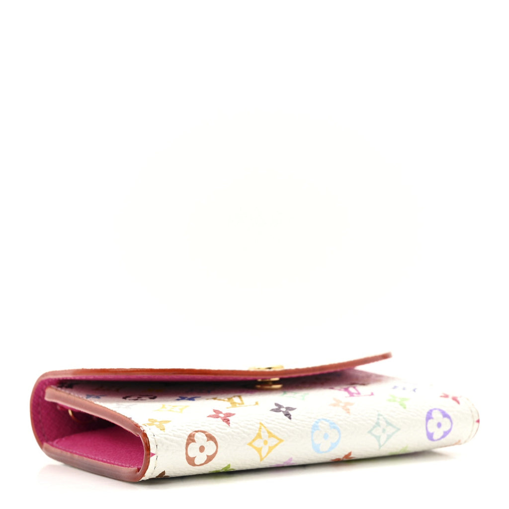 LV X TM Monogram Multicolor Rosalie Coin Purse White Kawaii Pink