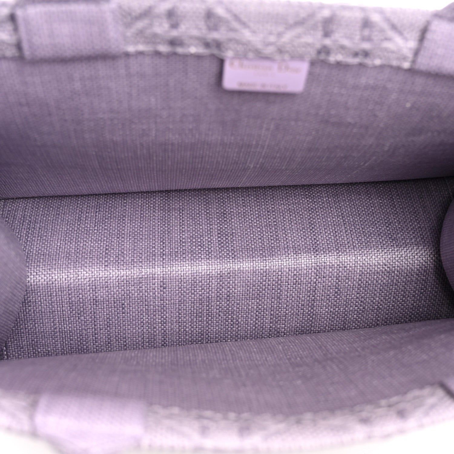 Raffia Cannage Medium Book Tote Lilac