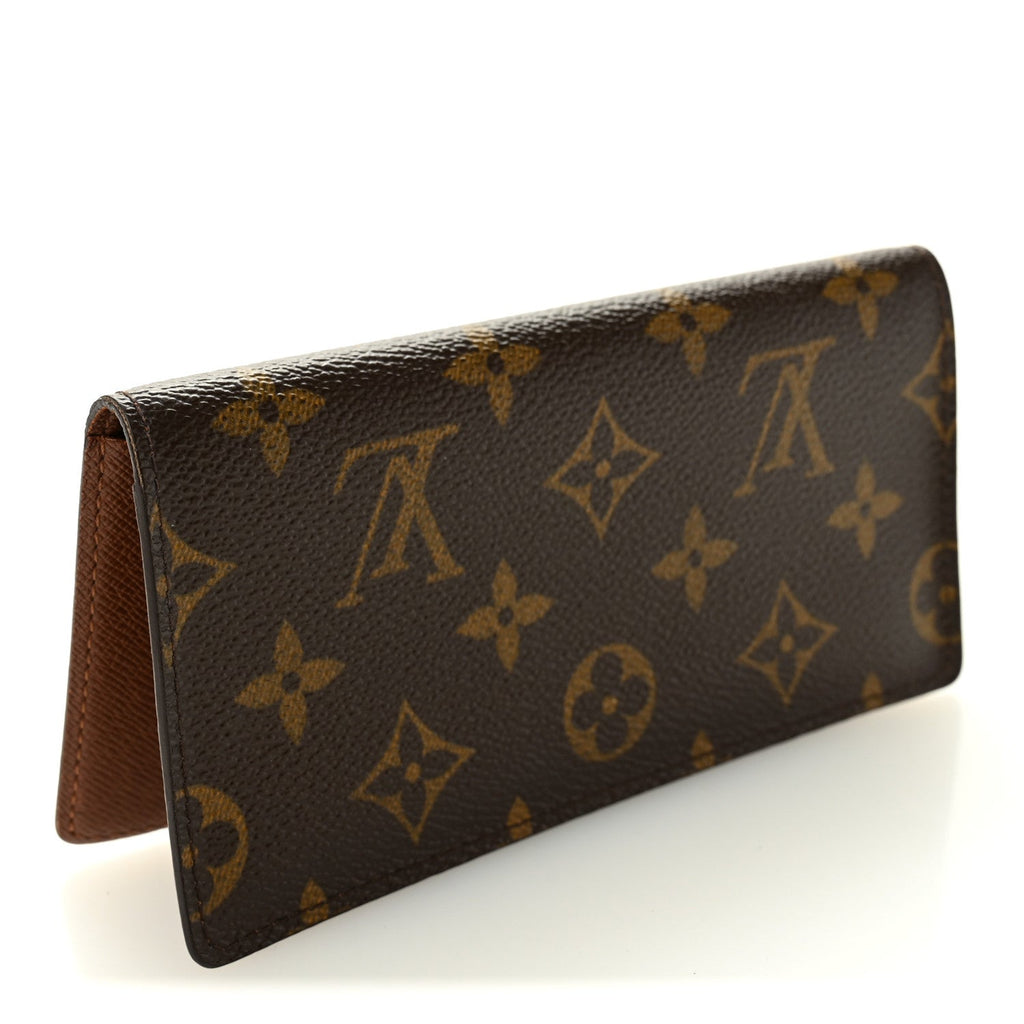 Monogram Simple Checkbook Holder Wallet Cover