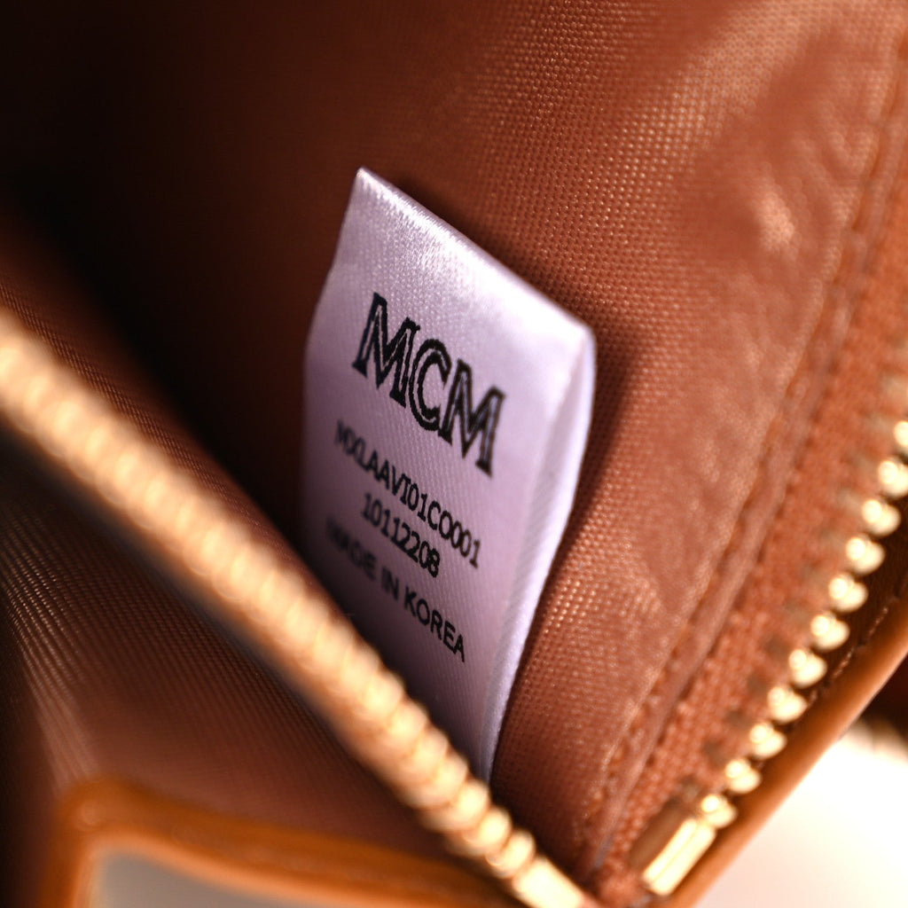 Visetos Large Zip Around Wallet Cognac