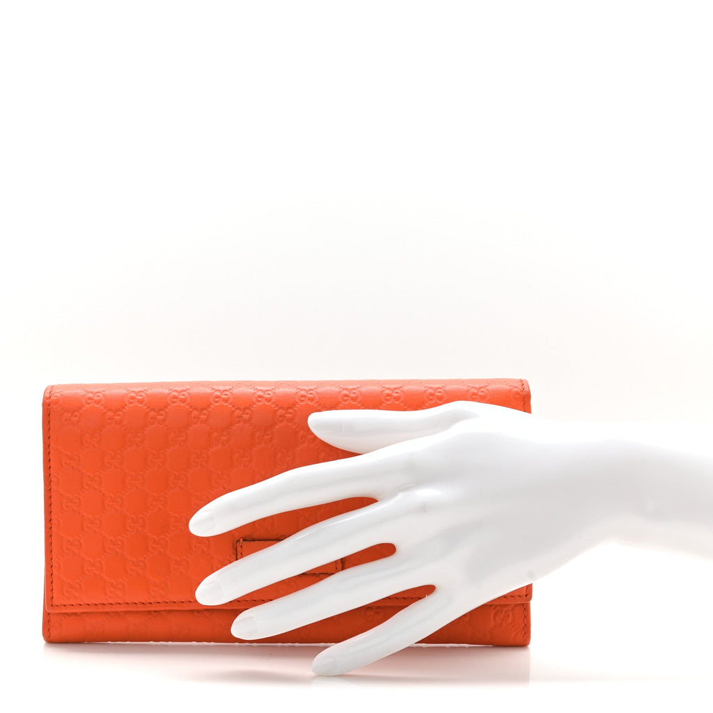 Soft Microguccissima Continental Wallet Sun Orange