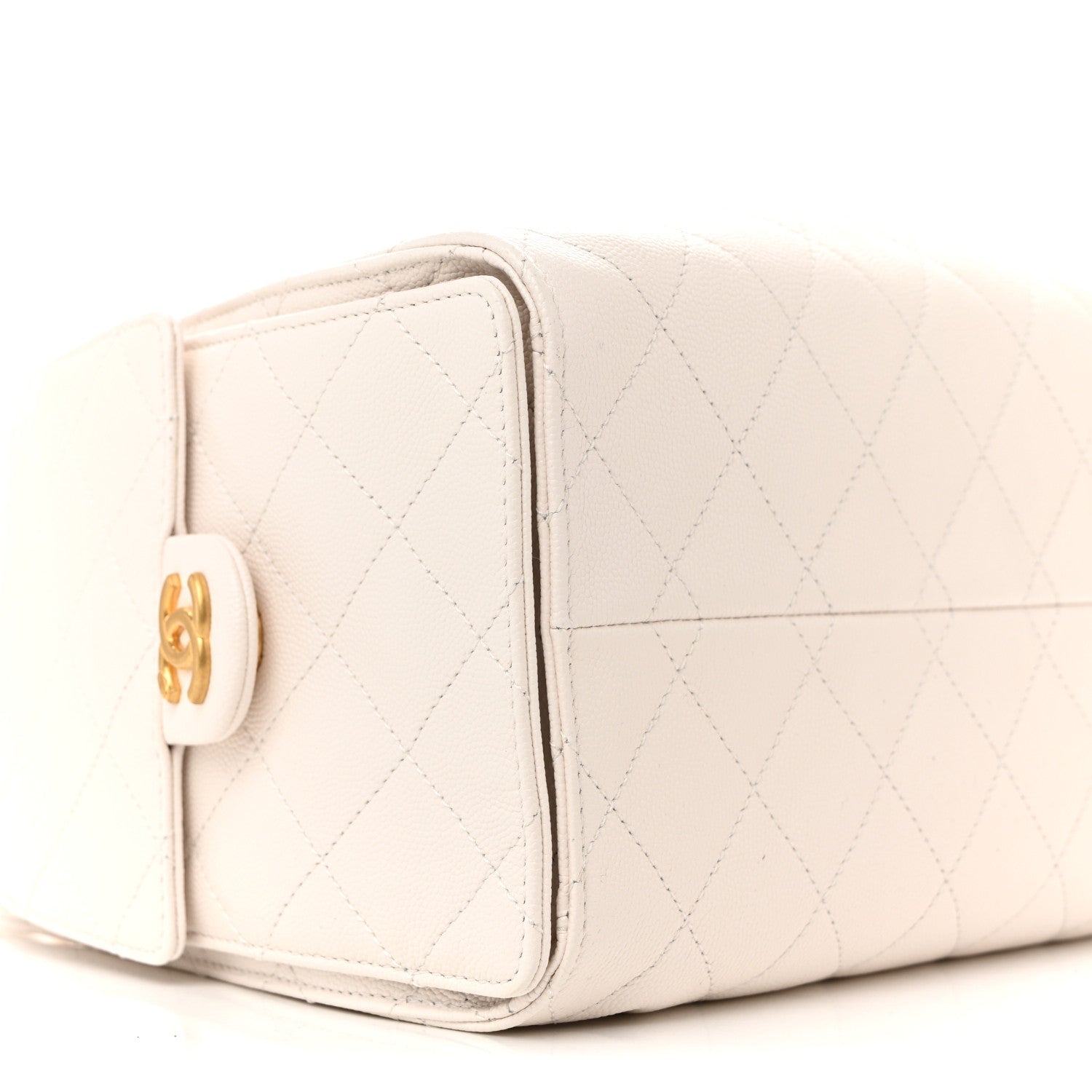Caviar Quilted Small Chanel 25 Handbag White