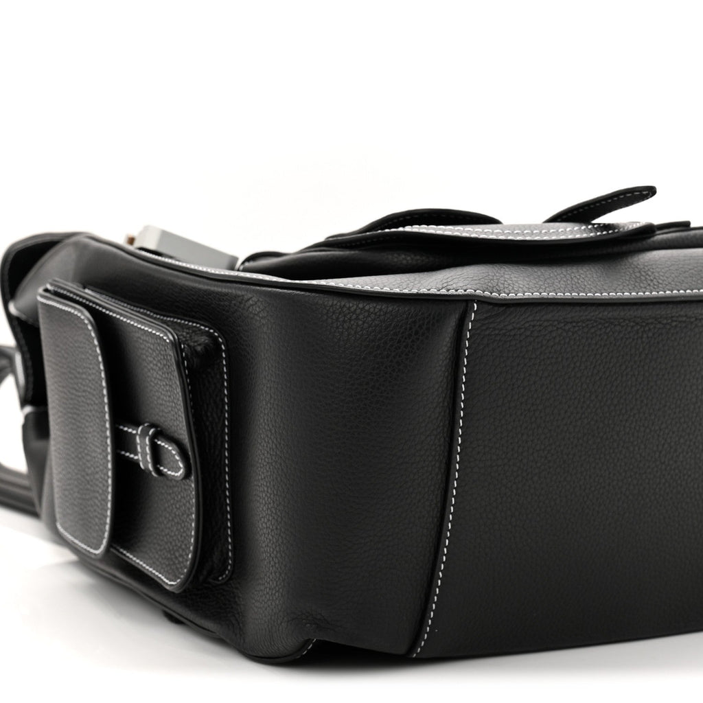 Grained Calfskin Maxi Gallop Backpack Black