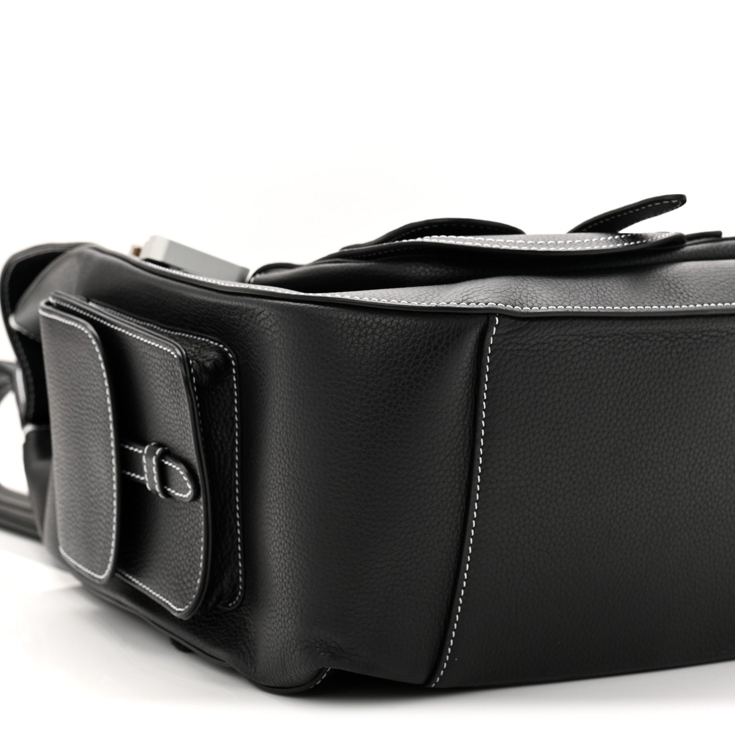 Grained Calfskin Maxi Gallop Backpack Black