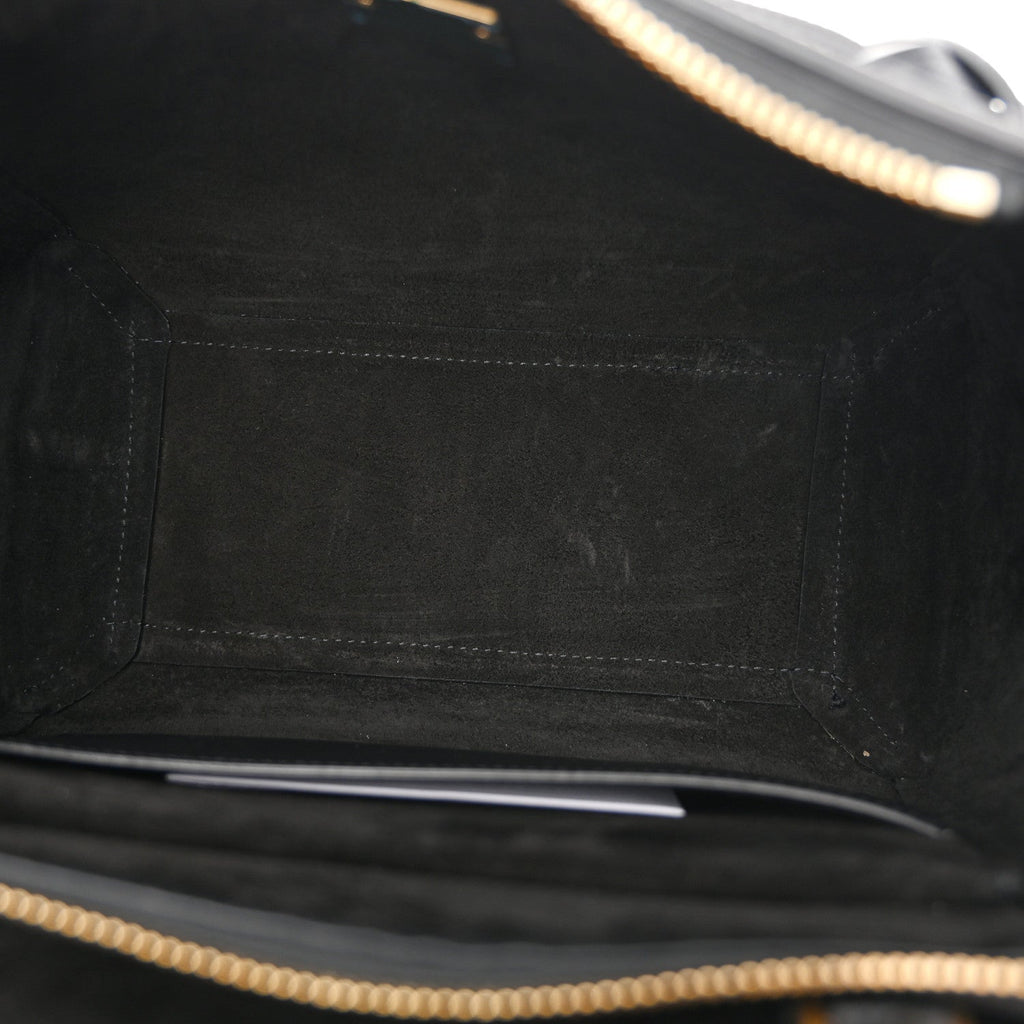 Grained Calfskin Micro Belt Bag Black
