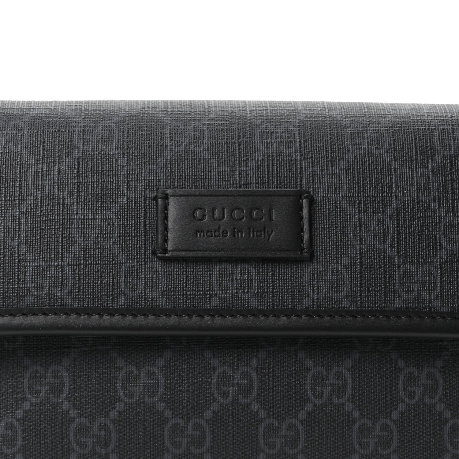 GG Supreme Monogram Web Slim Belt Bag Black Grey