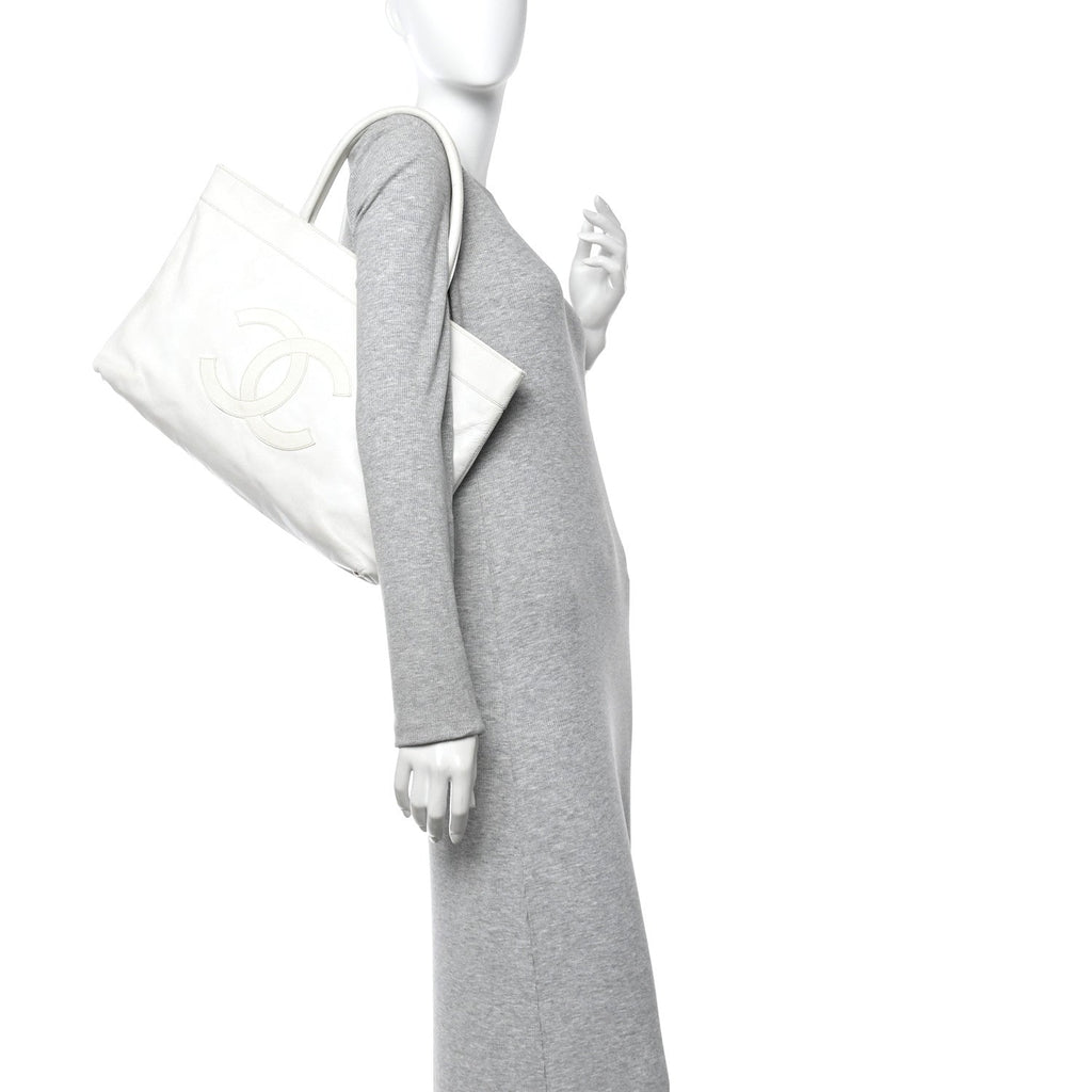Caviar CC Timeless Tote White
