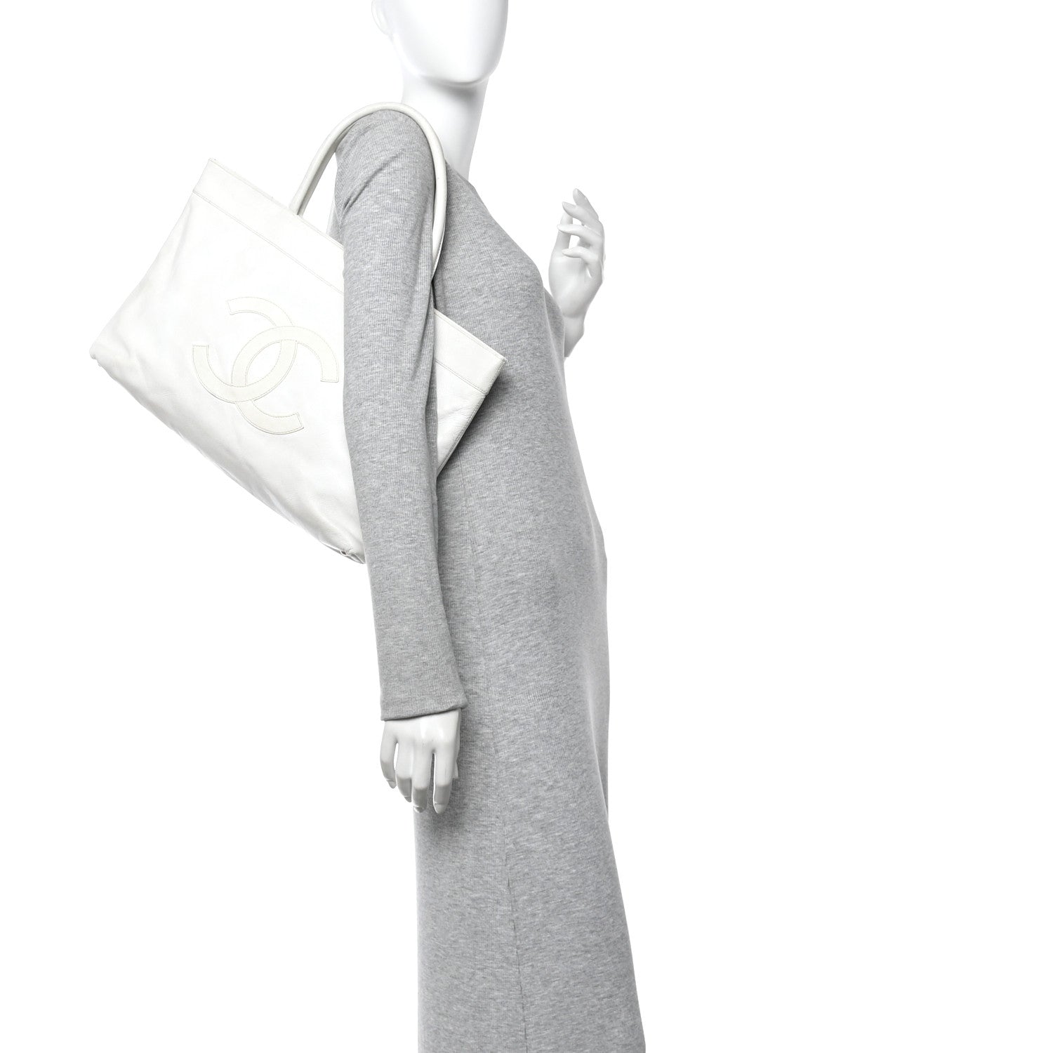 Caviar CC Timeless Tote White