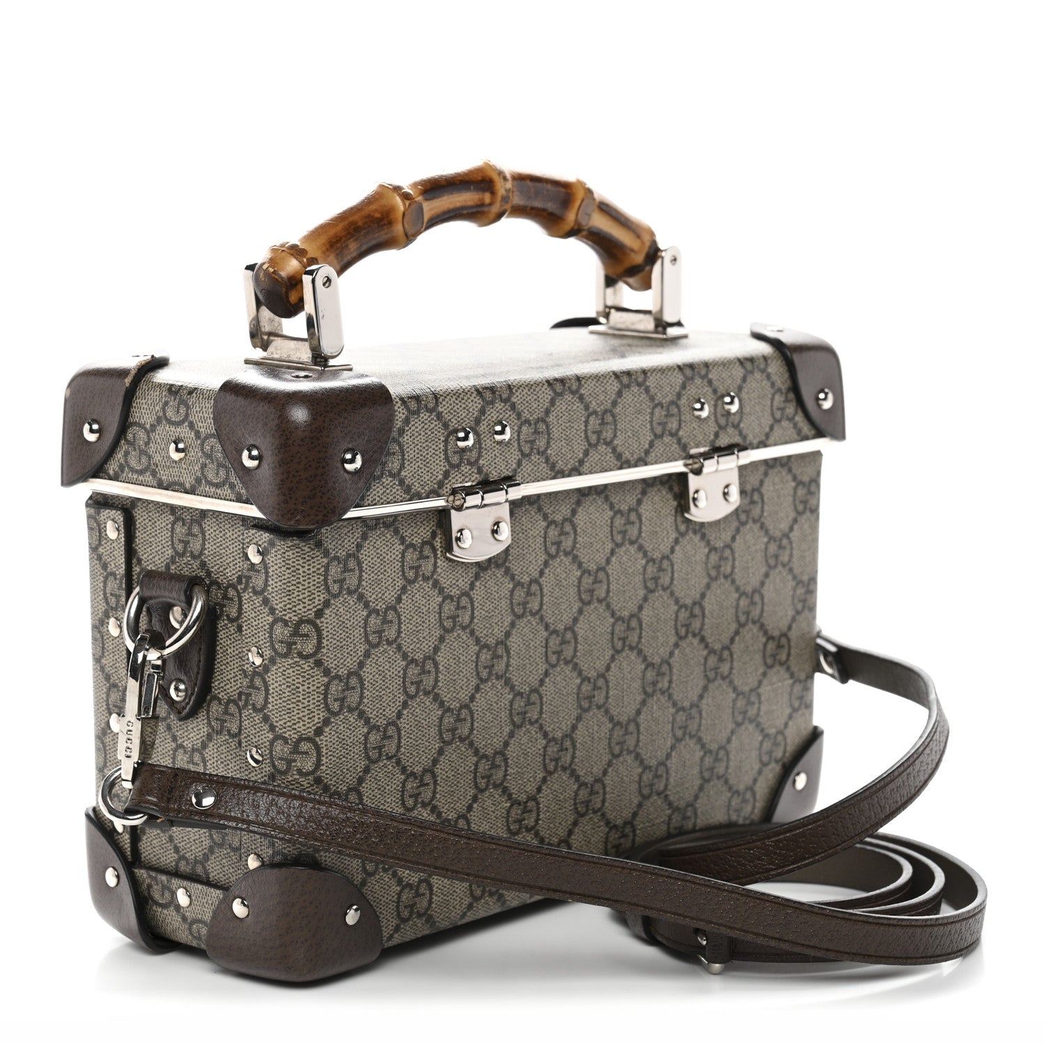 GG Supreme Monogram Globe-Trotter Beauty Case Brown