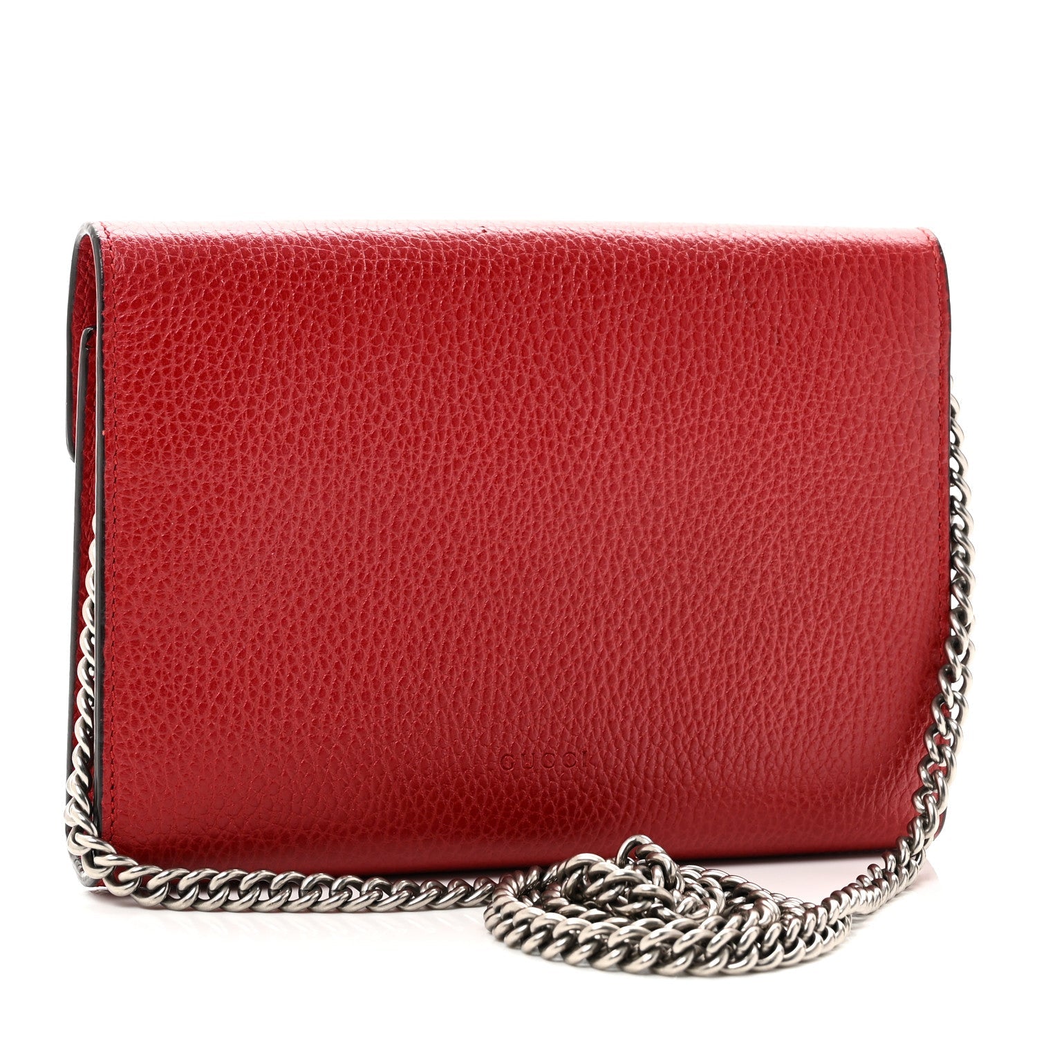 Calfskin Mini Dionysus Chain Wallet Hibiscus Red