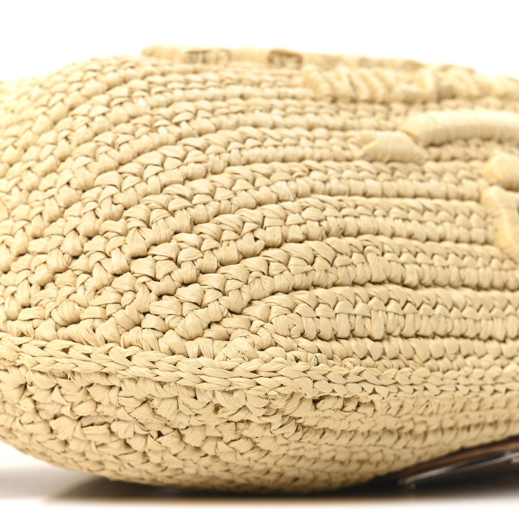 Yarn Raffia Effect Crochet Belt Bag Naturale