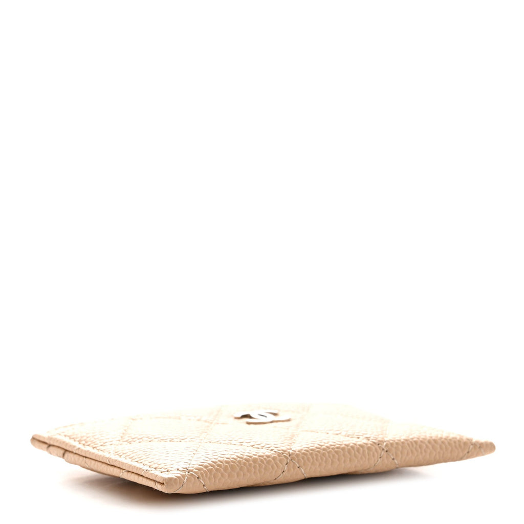 Caviar Quilted  Holder Beige