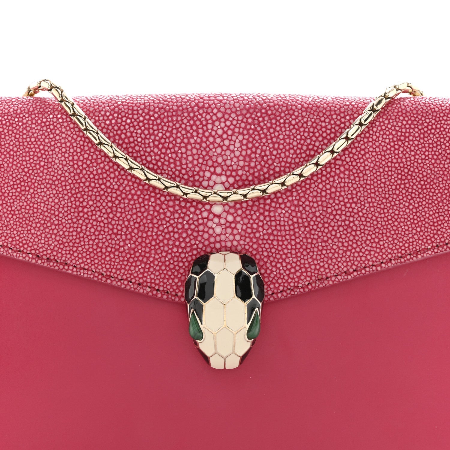 Galuchat Calfskin Serpenti Forever Crossbody Bag Pink