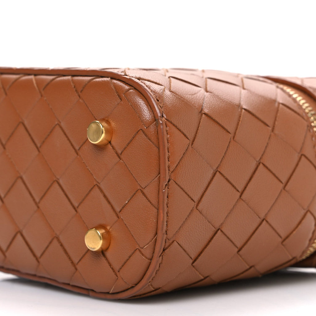 Nappa Intrecciato Small Vanity Case Wood