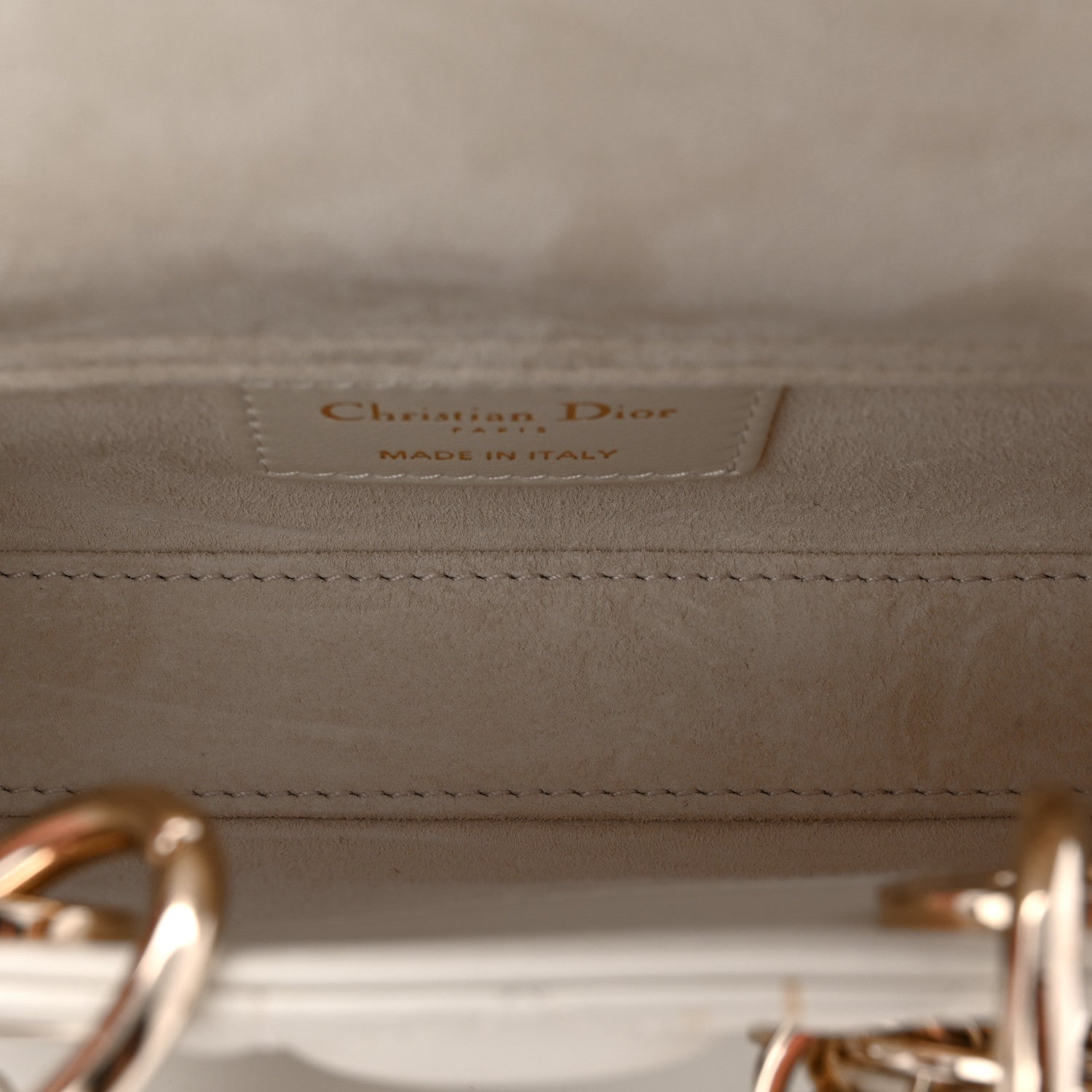 Lambskin Cannage Micro Lady D-Joy Latte