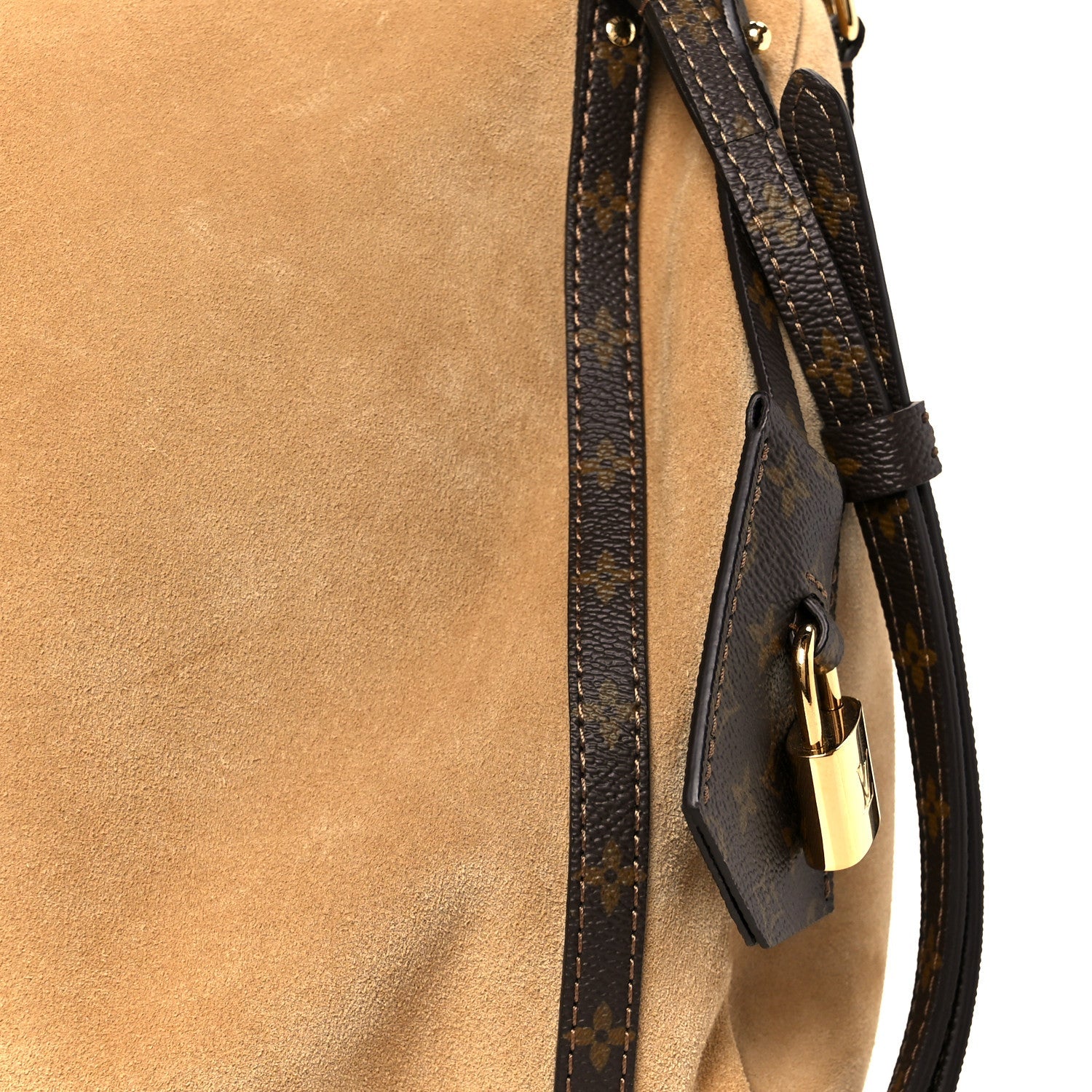 Suede Monogram Express MM Hazelnut