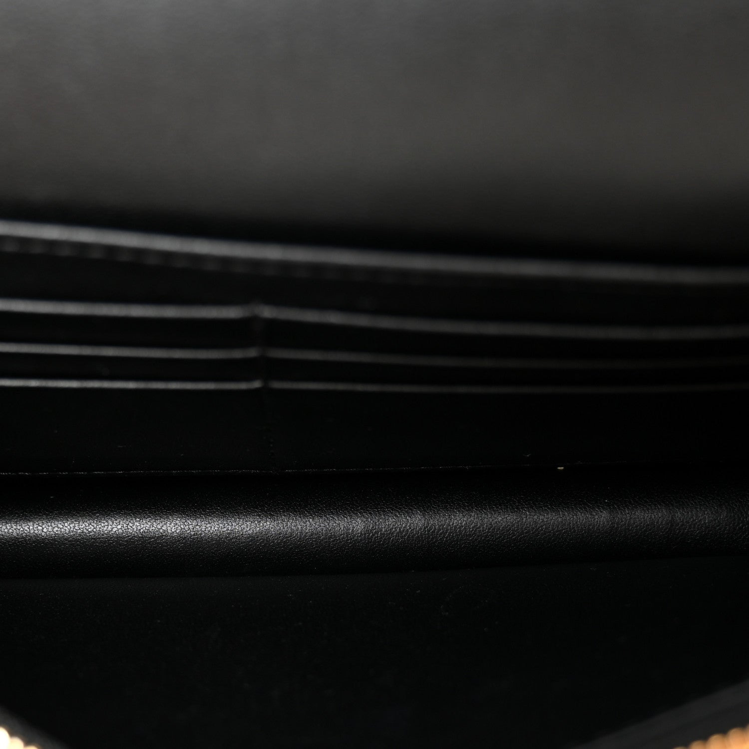 Supple Calfskin Caro Pouch with Chain Black