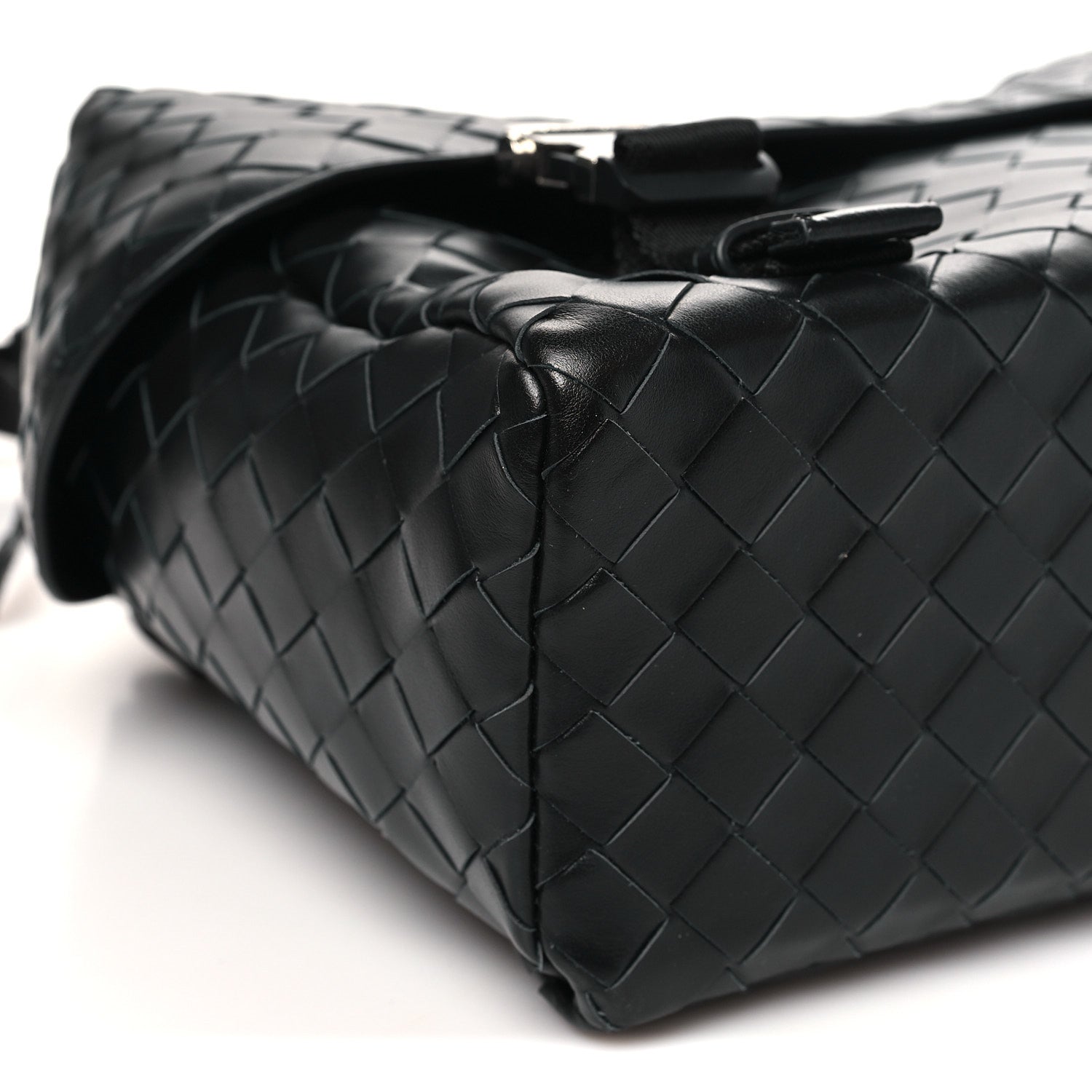 Nappa Intrecciato Postino Messenger Black