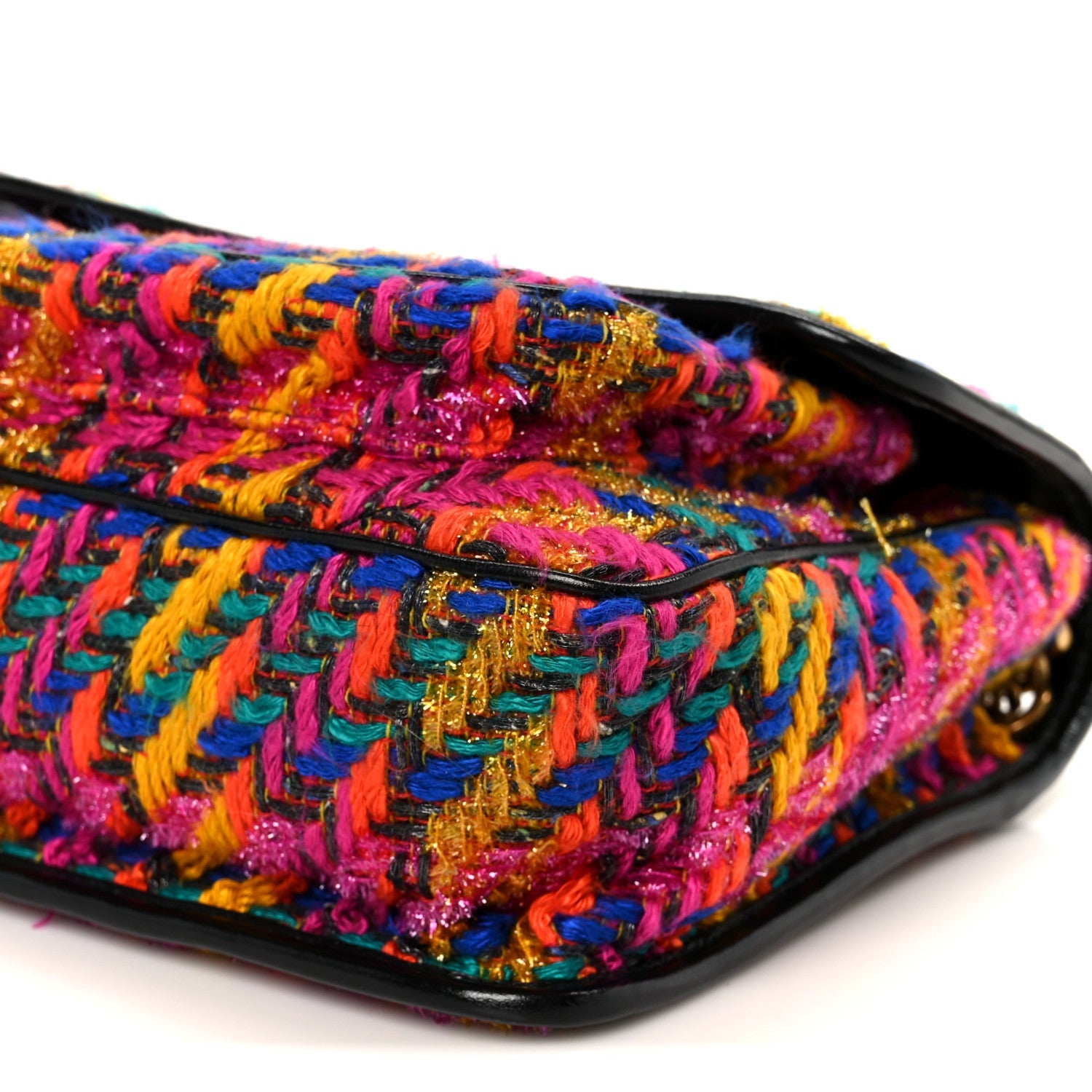 Tweed Calfskin Matelasse Monogram Medium Niki Chain Satchel Multicolor