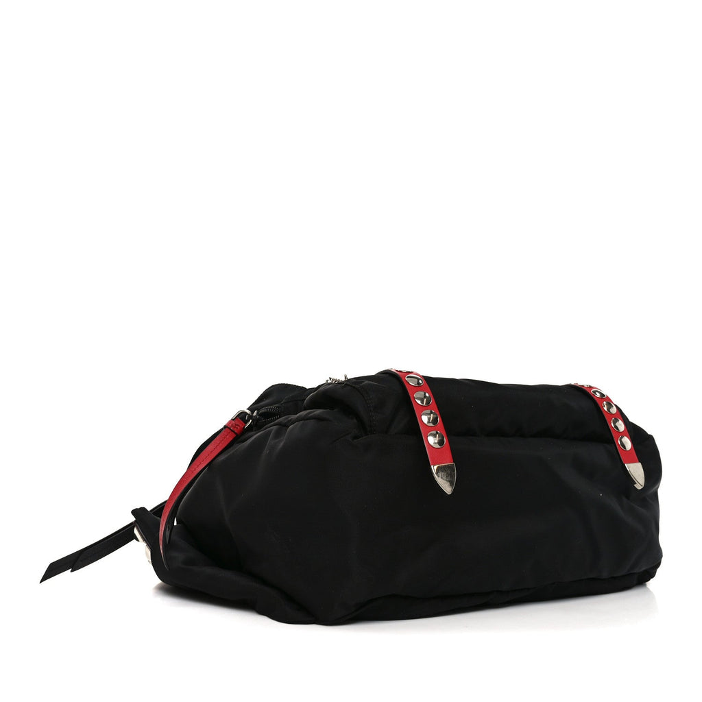 Nylon New Vela Studded Marsupio Belt Bag Black Fuoco