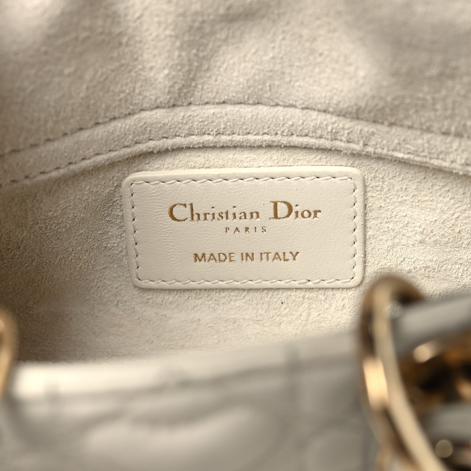 Lambskin Cannage Dioramour Micro Lady D-Joy Latte