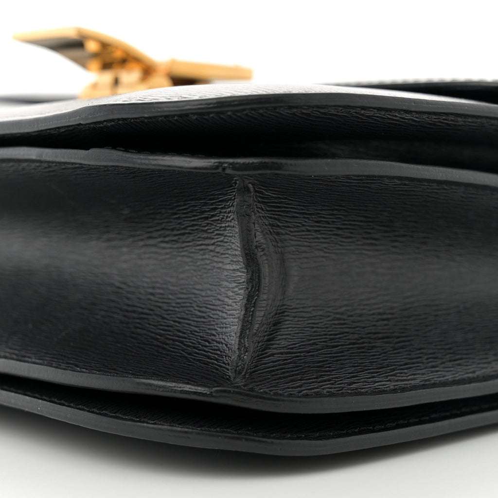 Liege Calfskin Medium Classic Box Flap Bag Black
