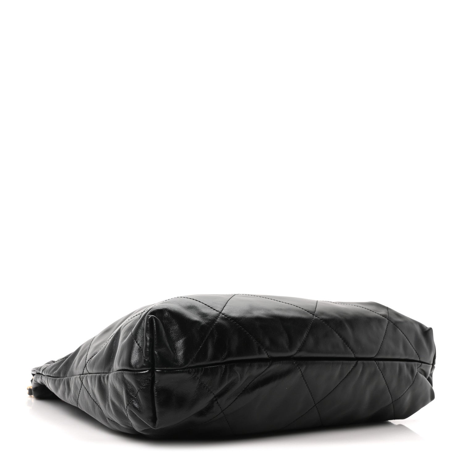 Shiny Calfskin Quilted Chanel 22 Black