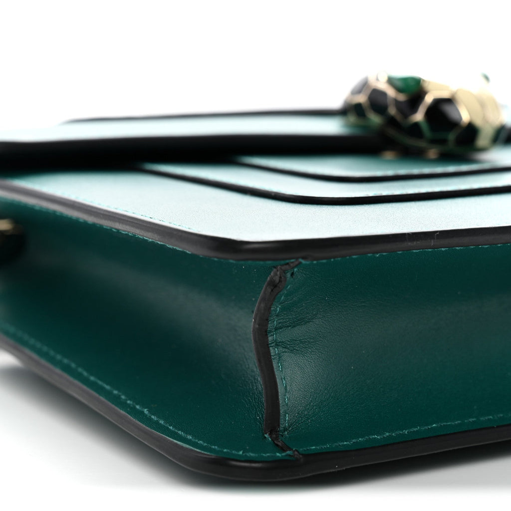 Calfskin Small Serpenti Forever Snake Strap Crossbody Bag Emerald Green