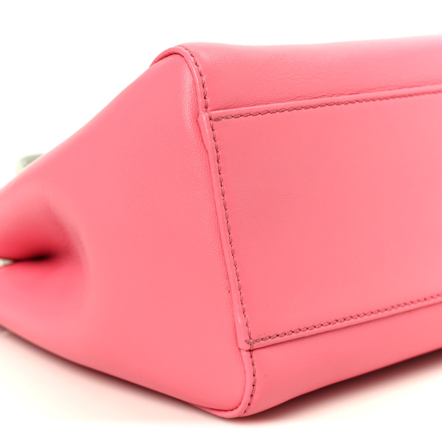 Nappa Colorblock Mini Peekaboo Iconic Satchel Rosa Fluo Oxigen Slate