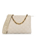Lambskin Embossed Monogram Coussin PM Beige Cream