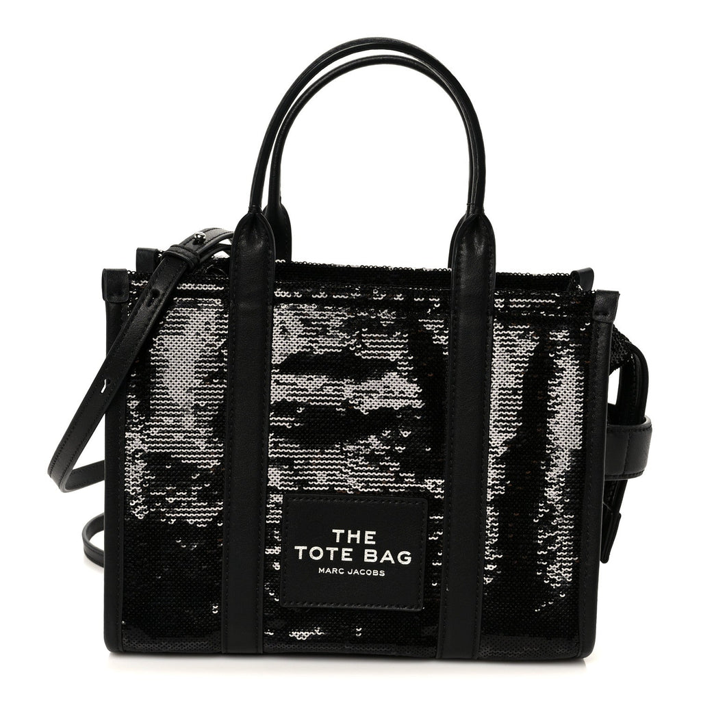 Sequin Small The Tote Bag Black