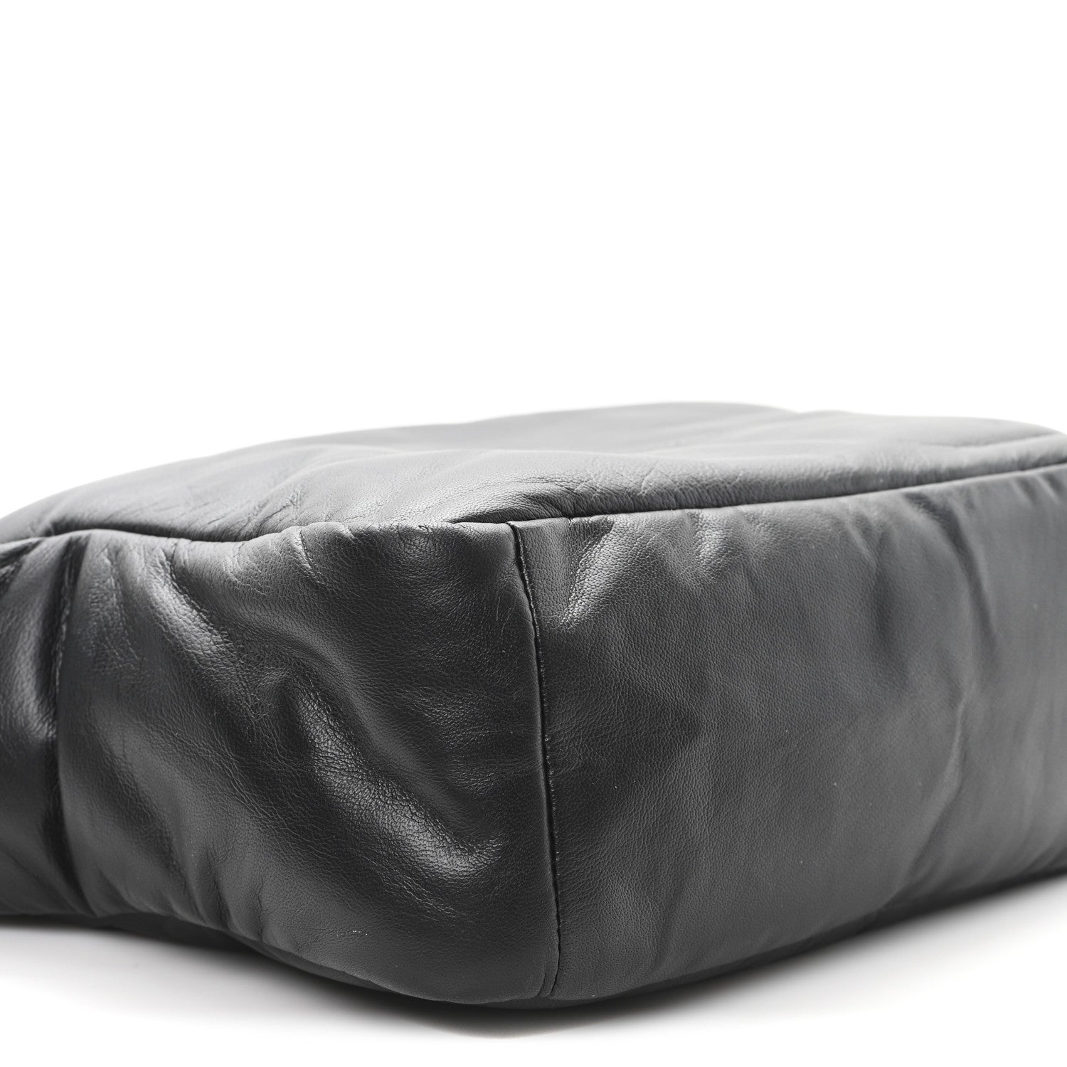 Lambskin Small Ryan Puffer Bag Black