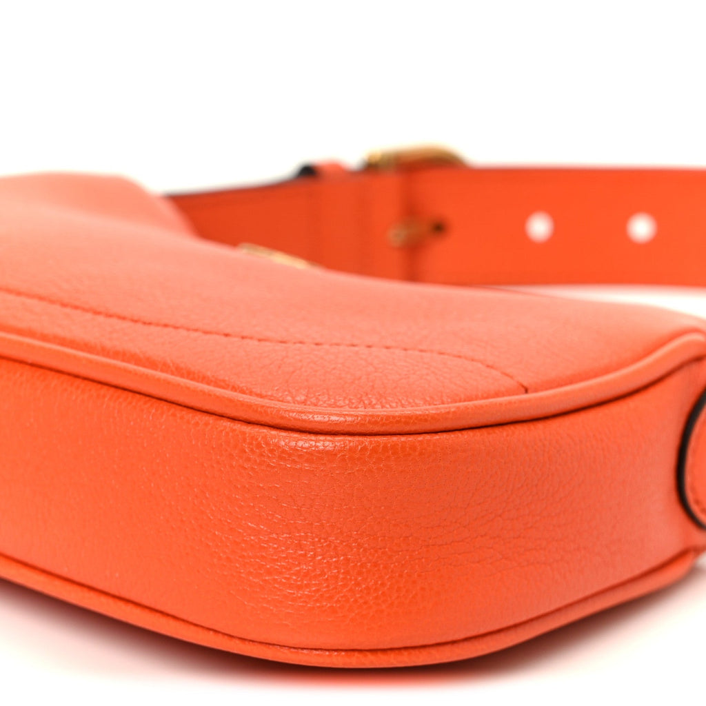 Goatskin Mini Aphrodite Shoulder Bag Orange