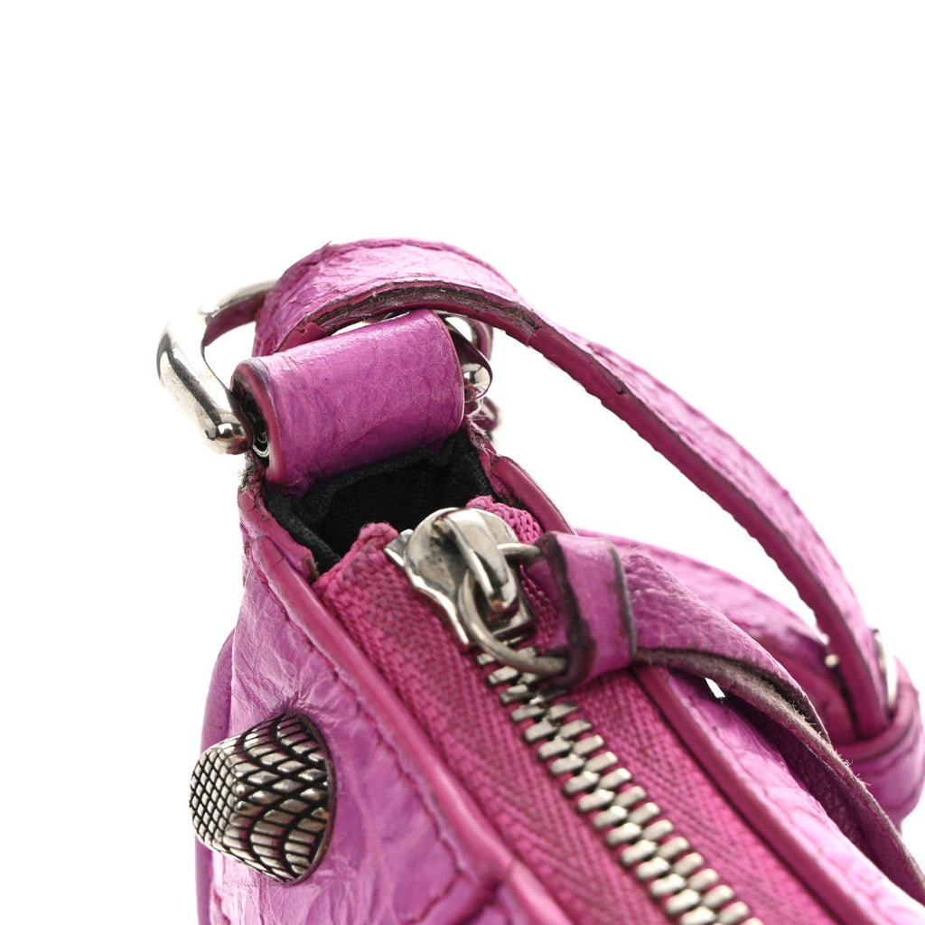 Agneau Arena Le Cagole Mini Purse With Chain Lipstick Pink