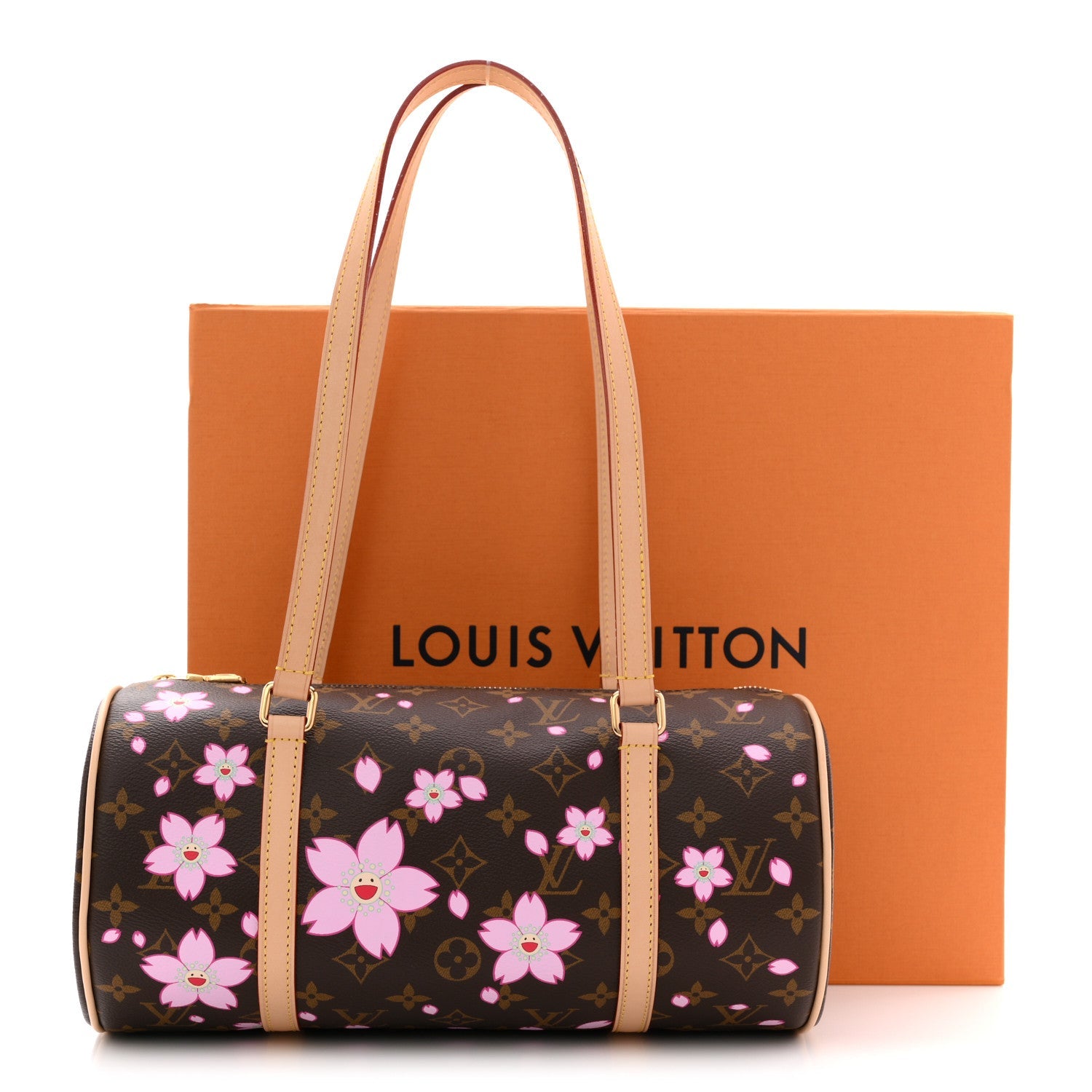 LV X TM Monogram Cherry Blossom Papillon Sakura Brown