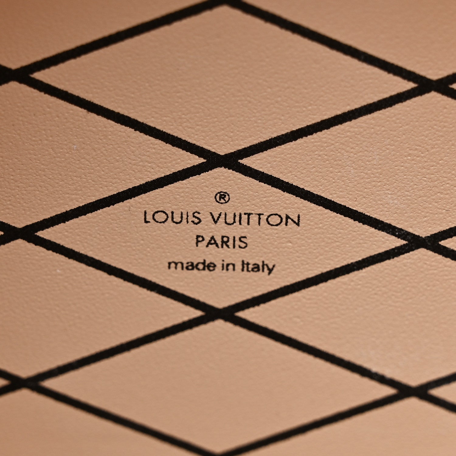 Lambskin Embossed Monogram Petite Malle Brown White