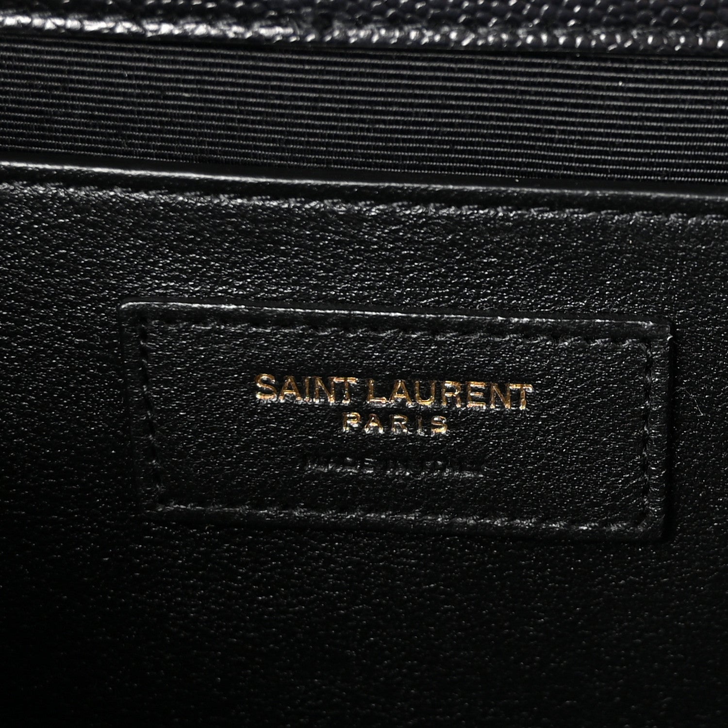 Grain De Poudre Textured Mixed Matelasse Triquilt Medium Monogram Satchel Black