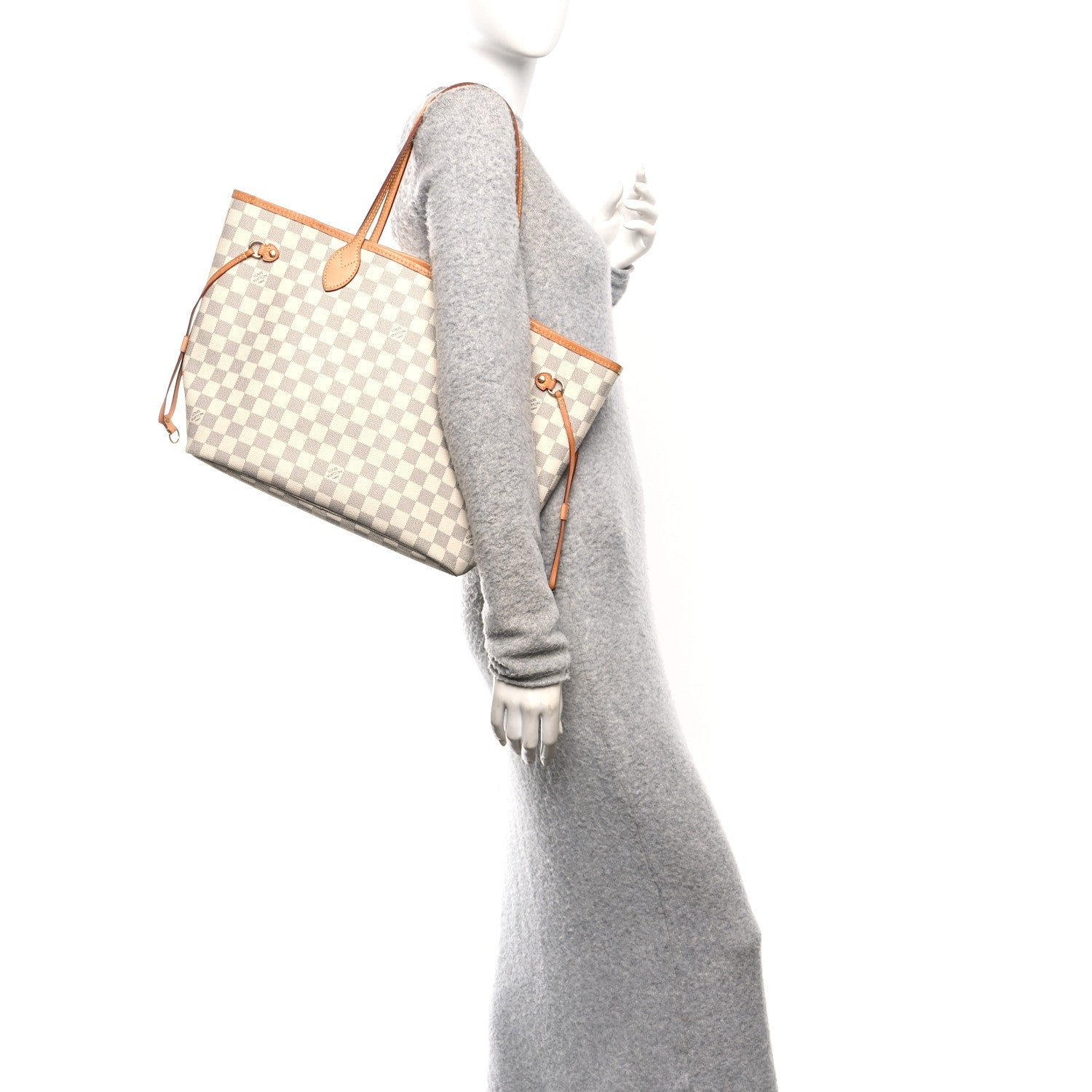 Damier Azur Neo Neverfull MM Rose Ballerine