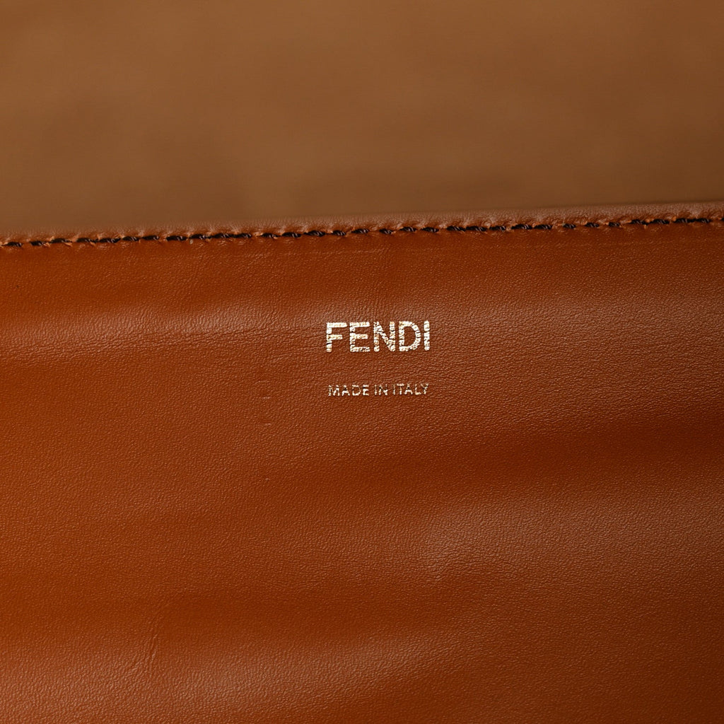 Vitello King Plexiglass Medium Fendi Sunshine Shopper Tote Cuoio