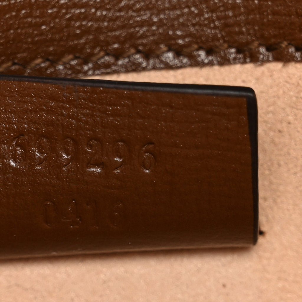 GG Supreme Monogram Mini Horsebit 1955 Shoulder Bag Beige Brown Sugar