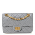 Aged Calfskin Quilted 2.55 Reissue Mini Flap Grey
