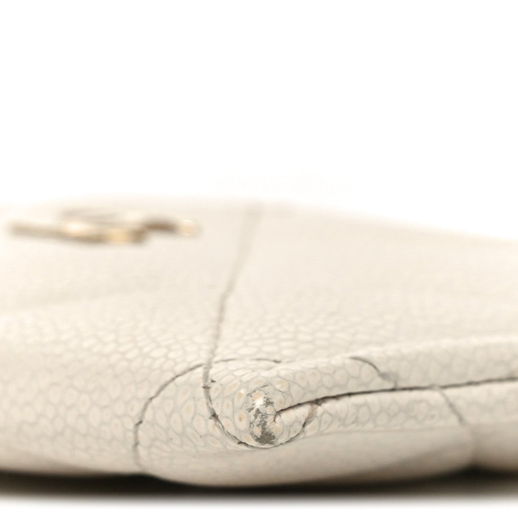 Caviar Quilted  Holder White