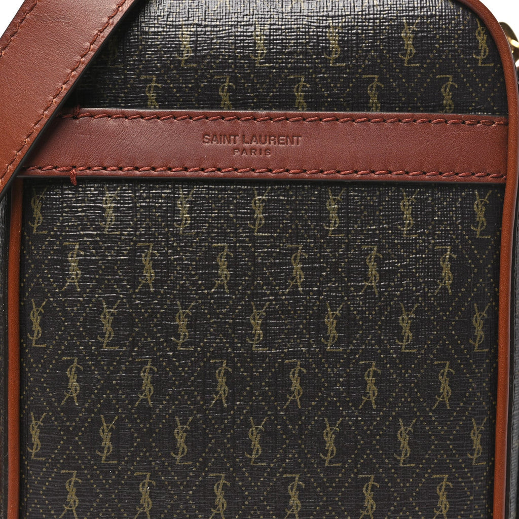 Canvas Smooth Calfskin Le Monogramme Crossbody Pouch Chestnut