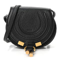 Calfskin Nano Marcie Saddle Bag Black