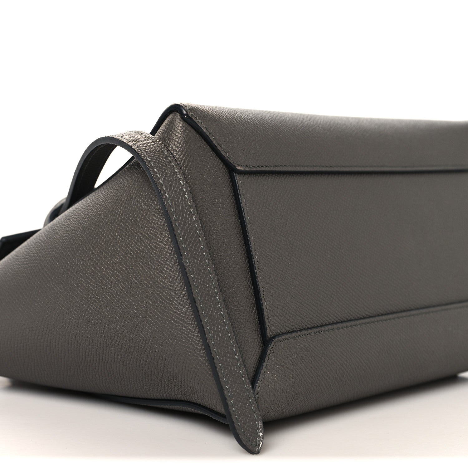 Grained Calfskin Micro Belt Bag Grey